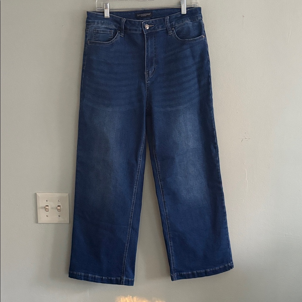 Flying banana dark wash wide leg pants 12L NWOT